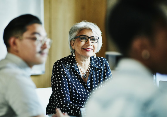 group of co-workers in a meeting